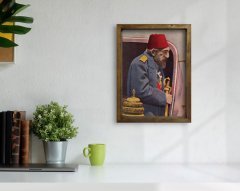 BK Home Sultan II Abdülhamid Han Tasarımlı Doğal Masif Ahşap Çerçeveli Tablo-4