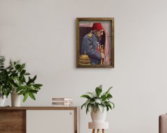 BK Home Sultan II Abdülhamid Han Tasarımlı Doğal Masif Ahşap Çerçeveli Tablo-4