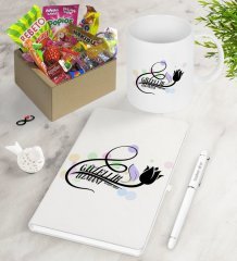 Kişiye Özel Güzellik Uzmanı Nostaljik Lezzetler Defter Kalem Kupa Hediye Seti-1