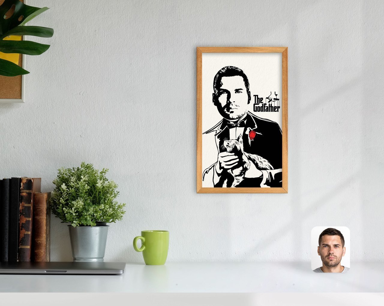 Kişiye Özel Godfather Baba Tasarımlı Dekoratif Retro Ahşap Tablo-7