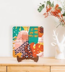 BK Gift Modern Art Tasarımlı Ahşap Standlı Puzzle Çerçeve-3