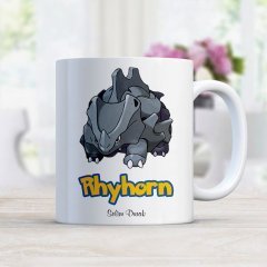 Kişiye Özel Pokemon Rhyhorn Beyaz Kupa Bardak