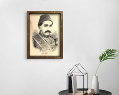 BK Home Sultan II Abdülhamid Han Tasarımlı Doğal Masif Ahşap Çerçeveli Tablo-2