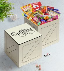 Kişiye Özel Optisyen Ahşap Kutuda Nostaljik Lezzetler Hediye Seti-2