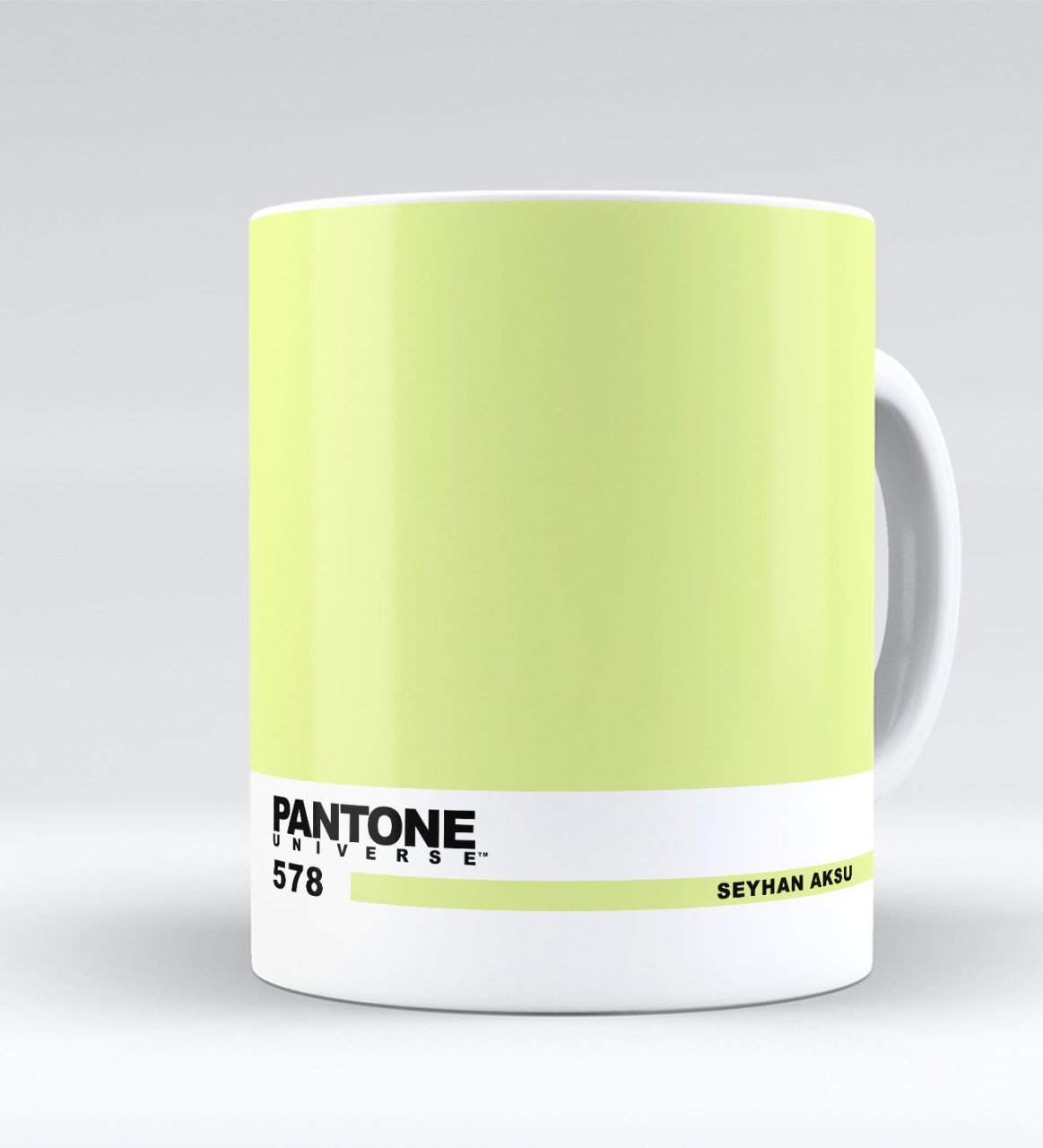 Kişiye Özel İsimli Pantone 578 Beyaz Kupa Bardak