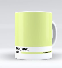 Kişiye Özel İsimli Pantone 578 Beyaz Kupa Bardak