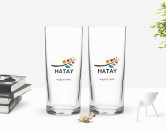 Kişiye Özel Renkli Baskılı Hatay Tasarımlı Turistik İkili Rakı Bardağı Seti-1