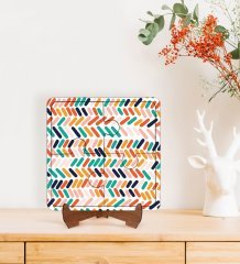 BK Gift Modern Art Tasarımlı Ahşap Standlı Puzzle Çerçeve-2
