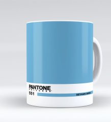 Kişiye Özel İsimli Pantone 551 Beyaz Kupa Bardak