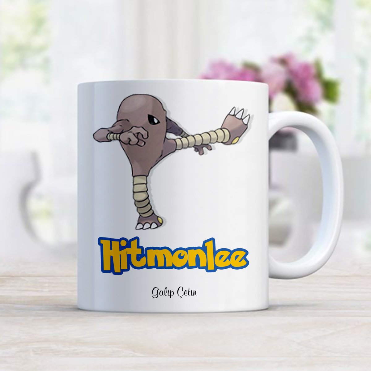 Kişiye Özel Pokemon Hitmonlee Beyaz Kupa Bardak