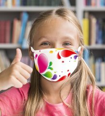 20 Adet Yıkanabilir Beyaz Çocuk Maske-14