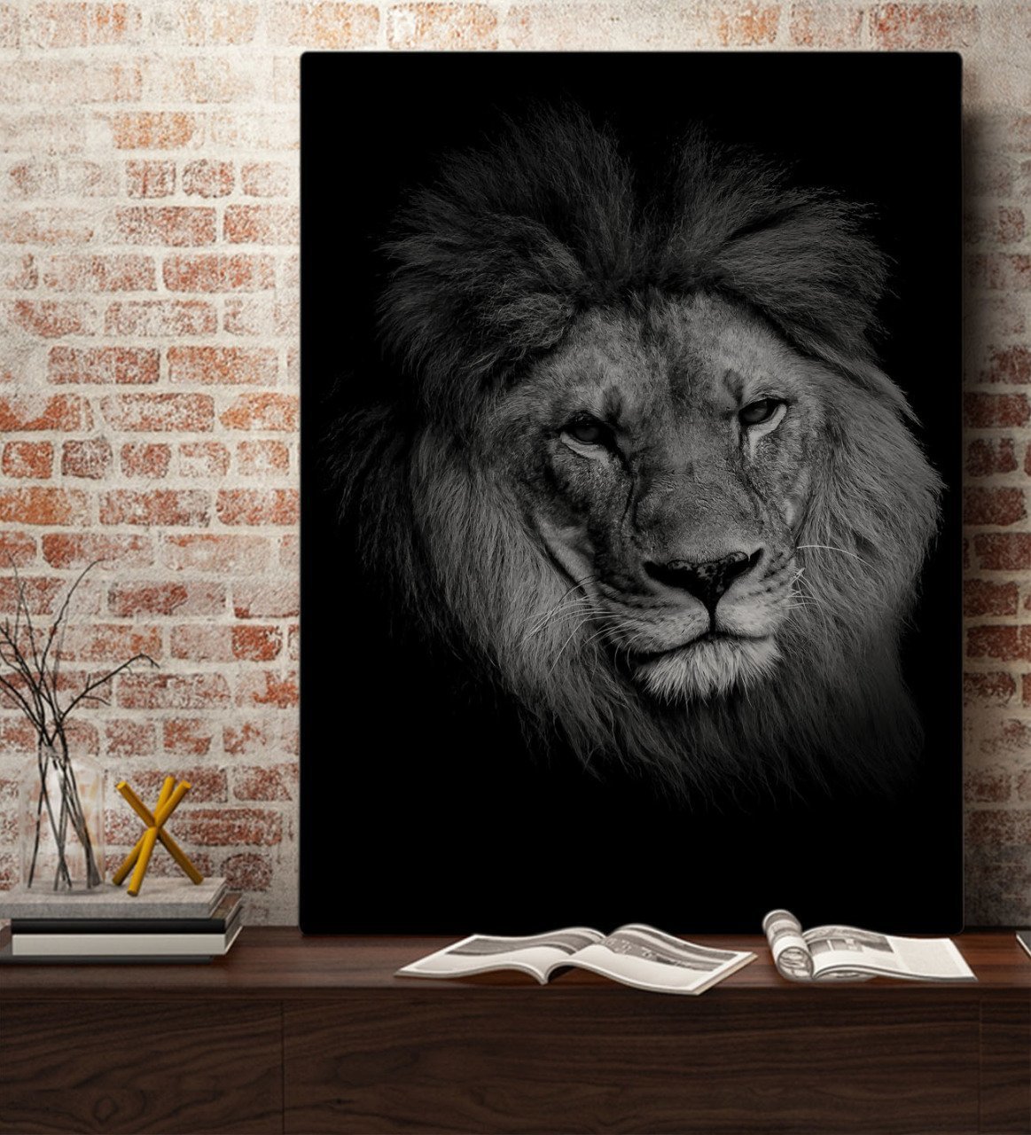 BK Home Aslan Tasarımlı Kanvas Tablo 70x100cm-2