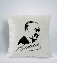 BK Gift Atatürk Temalı Kare Araç Koltuk Yastığı-26