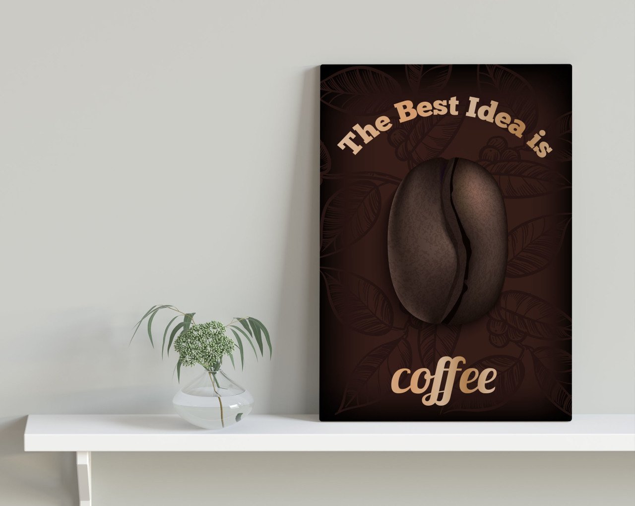BK Home Coffee Tasarımlı Kanvas Tablo 30x50cm-7