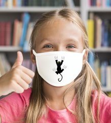 20 Adet Yıkanabilir Beyaz Çocuk Maske-12