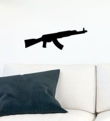 BK Gift Silah Tasarımlı Ahşap Duvar Süsü-32