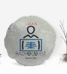 Kişiye Özel İsimli Radyolojist Tasarımlı Dekoratif Kırlent Yastık-1