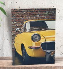 BK Gift Klasik Araç Tasarımlı Dekoratif Mini Kanvas Tablo 15x20cm-12