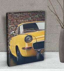 BK Gift Klasik Araç Tasarımlı Dekoratif Mini Kanvas Tablo 15x20cm-12
