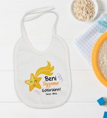 BK Kids Kişiye Özel Beni Yavaşça Teyzeme Götürün Tasarımlı Bebek Mama Önlüğü - Model 1
