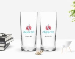 Kişiye Özel Renkli Baskılı Eskişehir Tasarımlı Turistik İkili Rakı Bardağı Seti-1