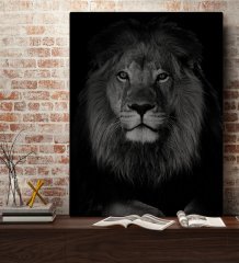 BK Home Aslan Tasarımlı Kanvas Tablo 70x100cm-1