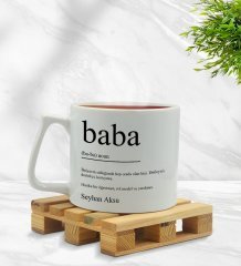 Kişiye Özel Baba Tasarımlı Middle Beyaz Kupa Bardak Model 1