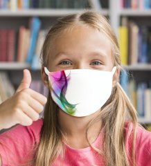 20 Adet Yıkanabilir Beyaz Çocuk Maske-10