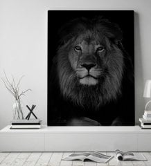 BK Home Aslan Tasarımlı Kanvas Tablo 50x70cm-1