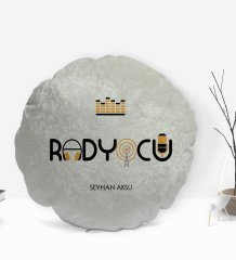 Kişiye Özel İsimli Radyocu Tasarımlı Dekoratif Kırlent Yastık-1