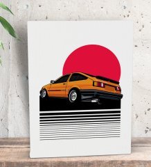 BK Gift Klasik Araç Tasarımlı Dekoratif Mini Kanvas Tablo 15x20cm-6