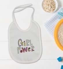 BK Kids Girl Power Tasarımlı Bebek Body Zıbın ve Mama Önlüğü Hediye Seti - Model 1