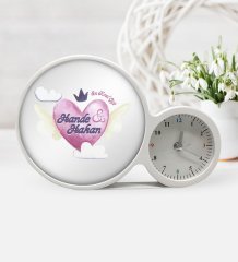 Kişiye Özel Sevgililer Günü Saatli Sihirli LED Ayna Çerçeve - 24
