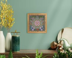 BK Home Sri Yantra El Yapımı Ahşap Çerçeveli Tablo-1