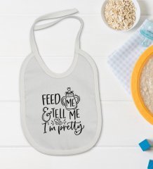 BK Kids Im Pretty Tasarımlı Bebek Body Zıbın ve Mama Önlüğü Hediye Seti - Model 1