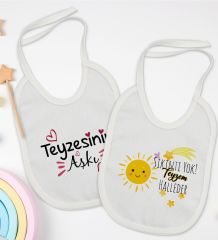 BK Kids Teyze Tasarımlı 2’li Beyaz Mama Önlüğü-4