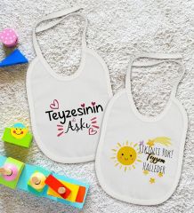 BK Kids Teyze Tasarımlı 2’li Beyaz Mama Önlüğü-4