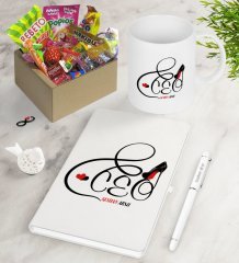Kişiye Özel CEO Nostaljik Lezzetler Defter Kalem Kupa Hediye Seti-3