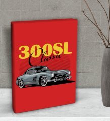 BK Gift Klasik Araç Tasarımlı Dekoratif Mini Kanvas Tablo 15x20cm-2