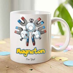 Kişiye Özel Pokemon Magneton Beyaz Kupa Bardak