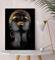 BK Home Afrikalı Kadın Tasarımlı Kanvas Tablo 30x50cm-1