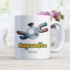 Kişiye Özel Pokemon Magnemite Beyaz Kupa Bardak