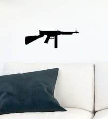 BK Gift Silah Tasarımlı Ahşap Duvar Süsü-25