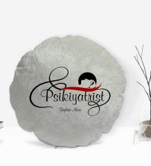 Kişiye Özel İsimli Psikiyatrist Tasarımlı Dekoratif Kırlent Yastık-4
