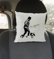BK Gift Atatürk Temalı Kare Araç Koltuk Yastığı-16