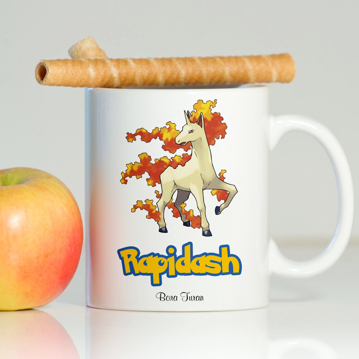 Kişiye Özel Pokemon Rapidash Beyaz Kupa Bardak