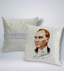 BK Gift Atatürk Temalı Kare Araç Koltuk Yastığı-15