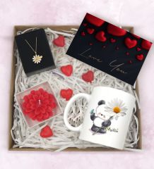 BK Gift Sevgiliye Özel Hediye Seti-8-8, Yıl Dönümü Hediyesi, İsimli Kupa, Sevgiliye Hediye, Sevgililer Günü Hediyesi