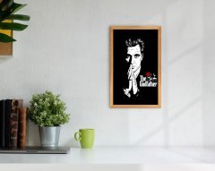 BK Home Godfather Baba Tasarımlı Dekoratif Retro Ahşap Tablo-1