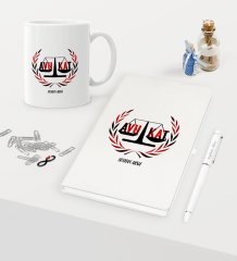 Kişiye Özel Avukat Temalı Beyaz Defter Kalem Kupa Seti - 2